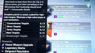 Destiny the taken king High value targets quest  ( step one remenants of darkness )