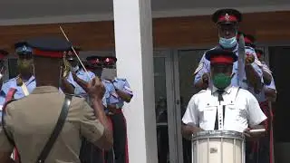 Royal Grenada Police Force playing the Canadian and Grenadian Anthems
