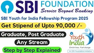 SBI Youth for India Fellowship Program | SBI Paid Internship Program for all Freshers | #internship