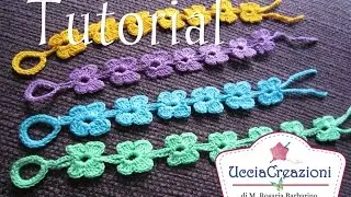 Tutorial 8-Senza Musica * Bracciali Farfalle * Simil - Cruciani Uncinetto . Crochet Bracelets