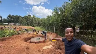 Day 2 Building Our USA 🇺🇸 Client Her Dream Home!! Borehole Building Done|| Roofing Our Dream Home 😭