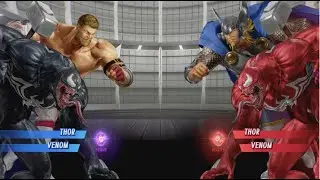 Thor and Venom vs Thor and Red Venom - MARVEL VS. CAPCOM: INFINITE