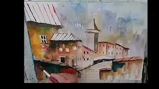 Lernvideo - Aquarelltechnik - learning watercolorpainting