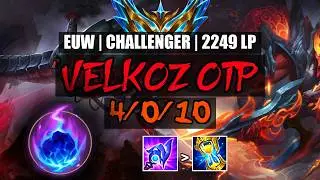 Velkoz OTP vs Jhin/Leona Support 4/0/10 💎 Perfect Game | EUW Challenger 2249LP