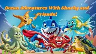 Sharky the Superhero Helps a Stuck Turtle! | Ocean Adventures with Sharky