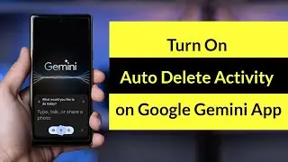 How to Turn On Auto Delete Activity on Google Gemini App?