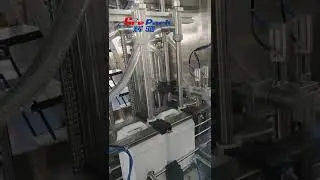 Automatic 2 nozzle big bucket chemical liquid foam product filling machine #packingmachine