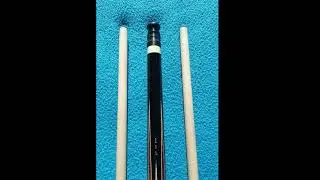 JD Custom Cues - 2017 Ebony with Ivorine re-cut into Amboyna Points