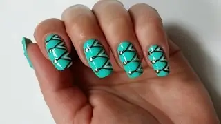 Easy Chevron Nails Tutorial #2