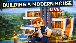 Minecraft Live 🏡 | Relaxing Modern House Build with Calm Music (No Commentary)