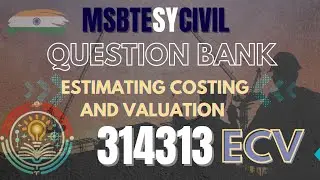 👷🏻&zwj;♀️🏢 314313| ECV ESTIMATION COSTING & VALUATION | IMP QUE | MSBTE | SY CIVIL 4 SEM | 👷🏻&zwj;♀️🏢 70/70✅