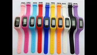 Portable Silicone Wrist Step Counter Watch Pedometer