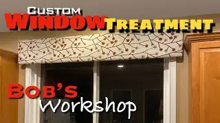 Cornice Board Window Treatment Made with Plywood, Batting, Fabric and held with French Cleats