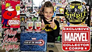 Unboxing The Funko Amazon Marvel Collectors Corps Box Year Of The Shield and New Quake Funko Soda