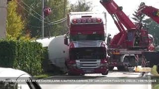 TRAGEDIA SFIORATA IN VIA CASTELLANA. L'AUTISTA COINVOLTO: «UN CAMION FUGGITO, VIGLIA... | 09/11/2023