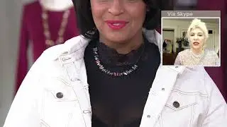 LOGO Layers by Lori Goldstein Sheer Mesh Mock Neck Top with Lace Trim on QVC