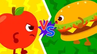 Healthy Food vs Junk Food🍎🍔 | Which is better? | Sing Along | Nursery Rhymes | Lotty Friends