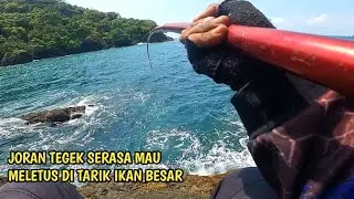 MANCING PAKAI JORAN TEGEK DI TARIK IKAN BESAR JORAN SERASA MAU MELETUS 