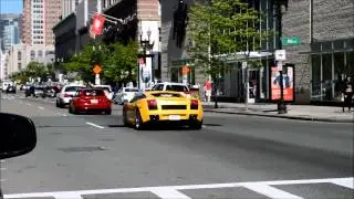 Supercars in Boston 2015 - Volume 1 - Aventador, 3x Gallardo, and more!