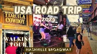 NASHVILLE’S BROADWAY | LIVE MUSIC | WALKING TOUR | TENNESSEE | U.S.A. 🇺🇸 [EP 15]