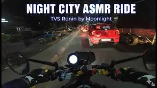 ASMR DJI Osmo Action 4 Night Ride POV Video of TVS Ronin 225
