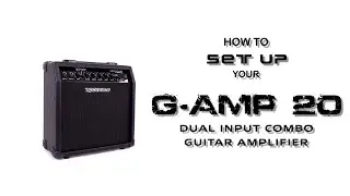 How To Set Up Your Rockville G-AMP 20 Watt Guitar Amplifier Dual Input Combo Amp Bluetooth & Delay