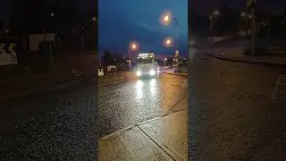 I saw a tanker truck by an roundabout