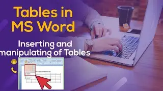 Tables Ms word , how to insert and Manipulate tables. #tablesinmsword
