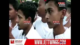 Majuli: Students of Rangachahi College staged protest against Majuli boat tragedy