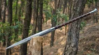 Hand Forged Carbon Steel Viking Spear