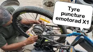 Emotorad X1 puncture repair | Electric cycle puncture repair | How to open tyre in emotorad |