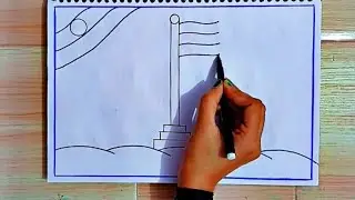 15 August Drawing / How to Draw Independence Day Poster Easy Step by Step /Independence Day Drawing