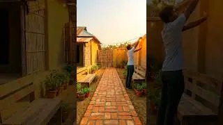 Village Red Brick Road #roaddesign #brickwork