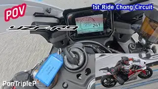 Yamaha R9 POV 1st Ride Thailand (Chang Circuit)