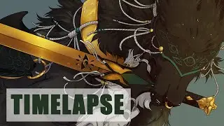 [ Timelapse 36 ] Laufey - wolf speedpaint