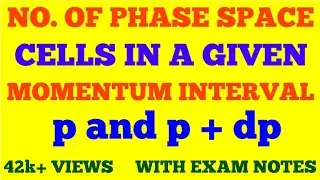 NUMBER OF PHASE SPACE CELLS IN GIVEN MOMENTUM INTERVAL p and p + dp || WITH EXAM NOTES ||