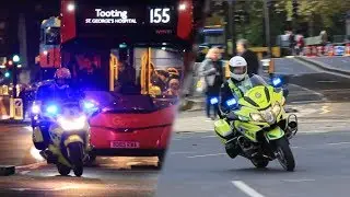 London Ambulance Service motorcycles (older/newer) responding