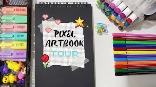 Artbook tour! ✨ | Cute pixel art ideas to try when you are bored 💗✨