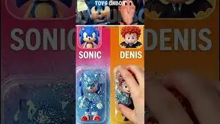 Dennis & Sonic Unboxing slime toys! #sonic #hoteltransylvania #fyp