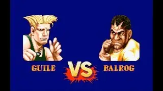 Street Fighter II Turbo Hyper Fighting - Guile vs. E. Balrog - Hardest Setting