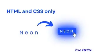 Neon Button Hover effect using HTML and CSS |
