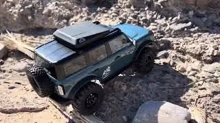Trx4m bronco area51 blue out trailing with Prolines  Mickey Thompson Baja pro x tires.