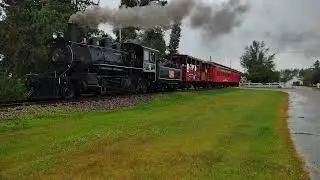 LAONA NORTHERN Steam Train Departs Museum In Laona, WI 