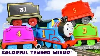 Colorful Thomas Train Tender Mixup Story with the Funlings
