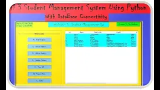 Student Management System Using Python with Database Connectivity #3 | Python mini projects #32