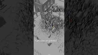 3D Grass MASH Falloff. Autodesk Maya tutorial
