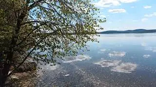 Lake Isetskoe. Surrounded by the Ural Mountains. Private pier. May 30, 2024.