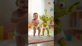 Baby & Alien Dance to Dame Tu Cosita | Cutest Viral Duo Ever!&rdquo;