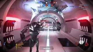 Super Battle Droid marches forward taking the high ground on Kamino, Star Wars Battlefront II (2017)
