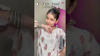 Hair Bun Tutorial ✨💕For GIRL! #hairstyle #tutorial #hairtutorial #college #grwm
